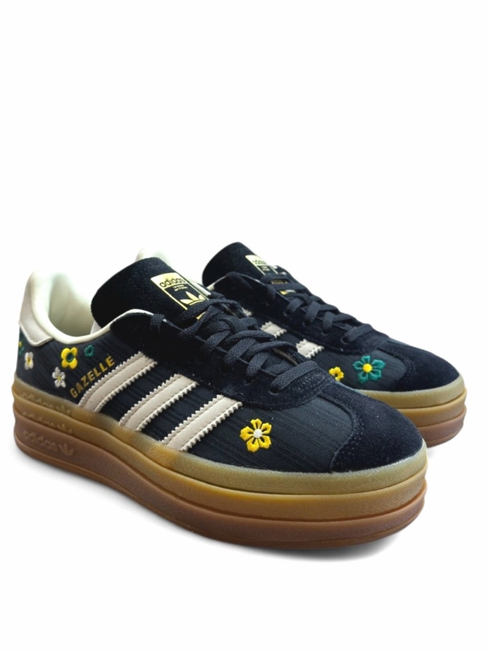 adidas x Liberty London Black/Floral Gazelle Bold Shoes Size US Women 6 (NWT)